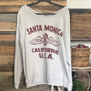 Free people retro brand !! Santa Monica Graphic Sweatshirt